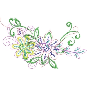 彩色刺绣花卉图案设计_zbw4026