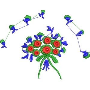 刺绣花束设计图