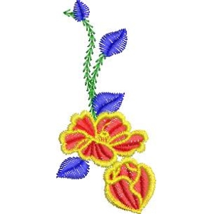 刺绣花卉图案