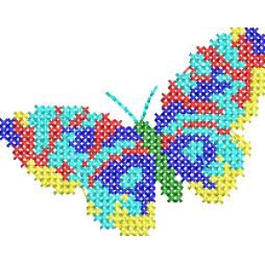 像素蝴蝶图案