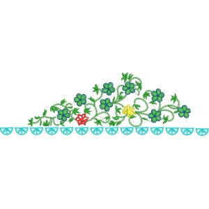 花卉藤蔓刺绣图案