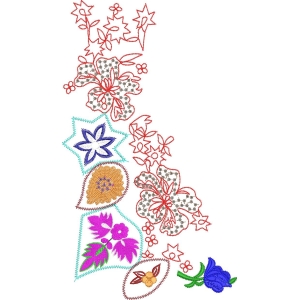 刺绣花卉图案设计