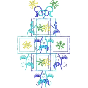 彩色花卉刺绣图案设计_zbw4120