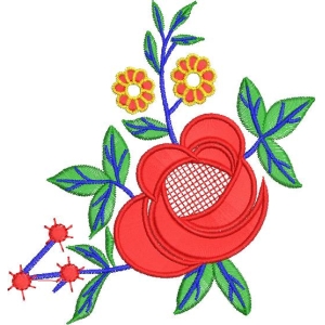 刺绣花卉图案