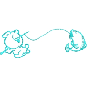 卡通动物牵手图案