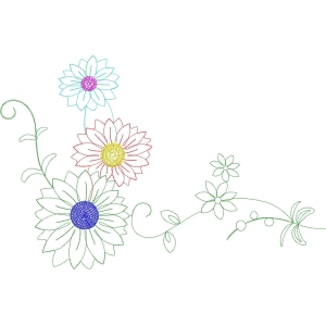 彩色刺绣花卉图案设计_zbw4177
