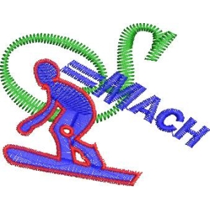 滑雪者与SMACH标志