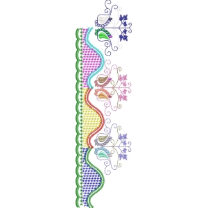 彩色刺绣花边图案
