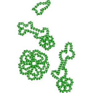 绿色分子结构模型图