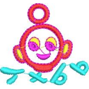 卡通角色与字母装饰图案