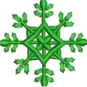 绿色雪花图案设计
