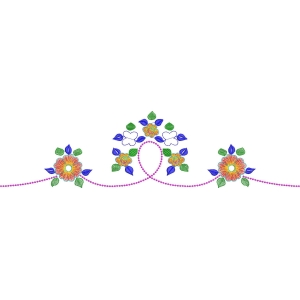 彩色花卉刺绣装饰图案_zbw4325