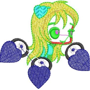 卡通女孩持弓箭装饰图