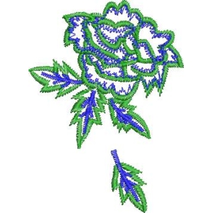 刺绣玫瑰花图案