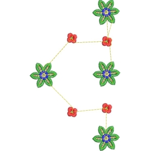 刺绣花朵图案连接图