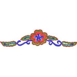 彩色刺绣花卉装饰图案_zbw4407
