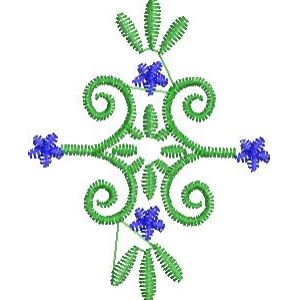 绿色螺旋雪花图案
