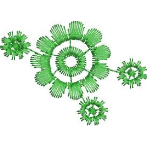 绿色螺旋结构分子模型