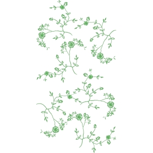 绿色藤蔓花卉图案