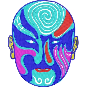 彩色抽象脸谱图案