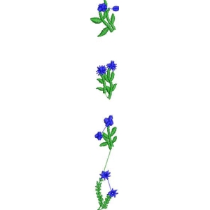 蓝色花朵像素图案