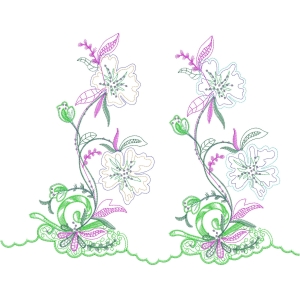 花卉刺绣图案设计