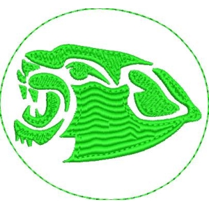 绿色鱼形图案设计