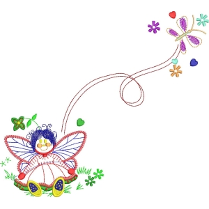 童话蝴蝶与花丛