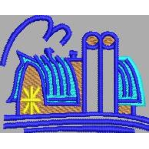 卡通风格工厂建筑图案
