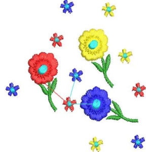 彩色花朵图案设计图
