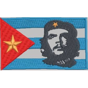 切格瓦拉与古巴国旗图案