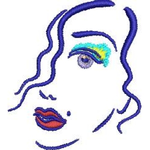 抽象女性面部轮廓