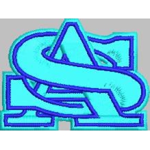 蓝绿色字母A标志