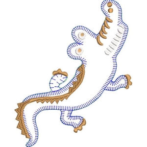 刺绣风格恐龙图案