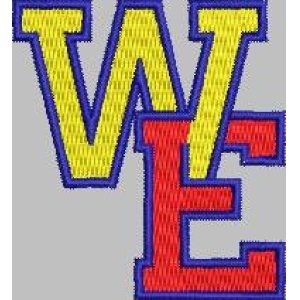 刺绣字母WE标志