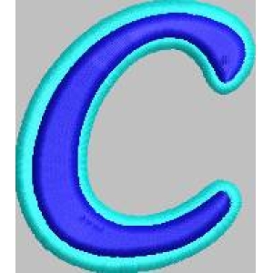 蓝色字母C图形