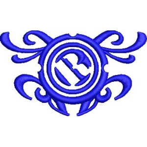 蓝色装饰性徽章图案