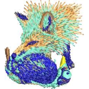 刺猬状生物像素艺术