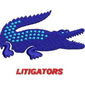 鳄鱼图案与文字LITIGAT
