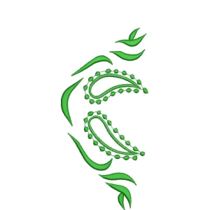 绿色刺绣花纹图案