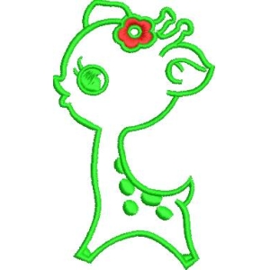 绿色卡通鹿形象
