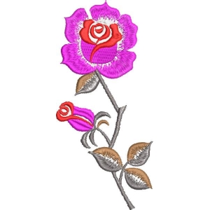 刺绣玫瑰花图案