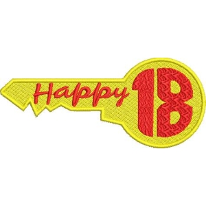 生日快乐十八岁徽章