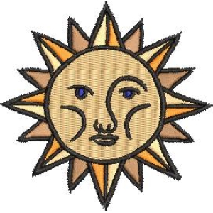 刺绣太阳图案