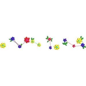 花朵连线图案