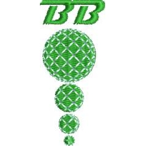 绿色BB标志与球体图案