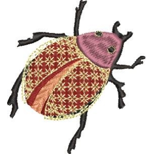 刺绣甲虫图案