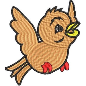 刺绣小鸟图案