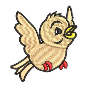 刺绣小鸟图案
