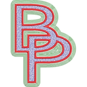 彩色字母B的装饰图案